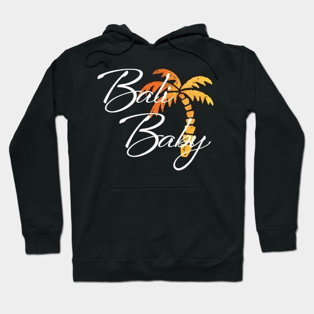 Bali Baby | Golden Palm Tree Design Hoodie by ABcreative